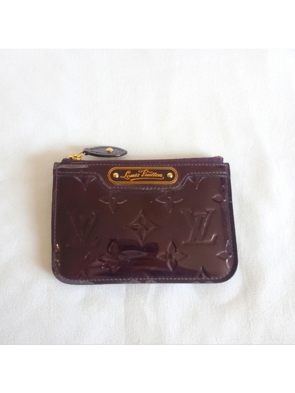 Authentic Louis Vuitton Key Cles Key Holder Vernis Amarante Gift Set